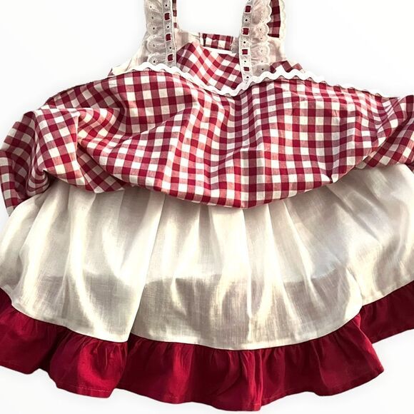 NEWNESS | Red & White | Gingham Dress - Picture 10 of 12